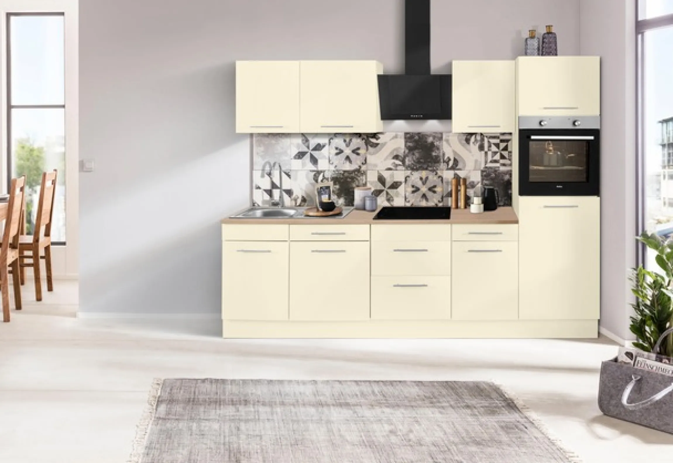 wiho Küchen Küchenzeile »Ela« Breite 280 cm, Soft-Close-Funktion, höhenverstellbare Füße