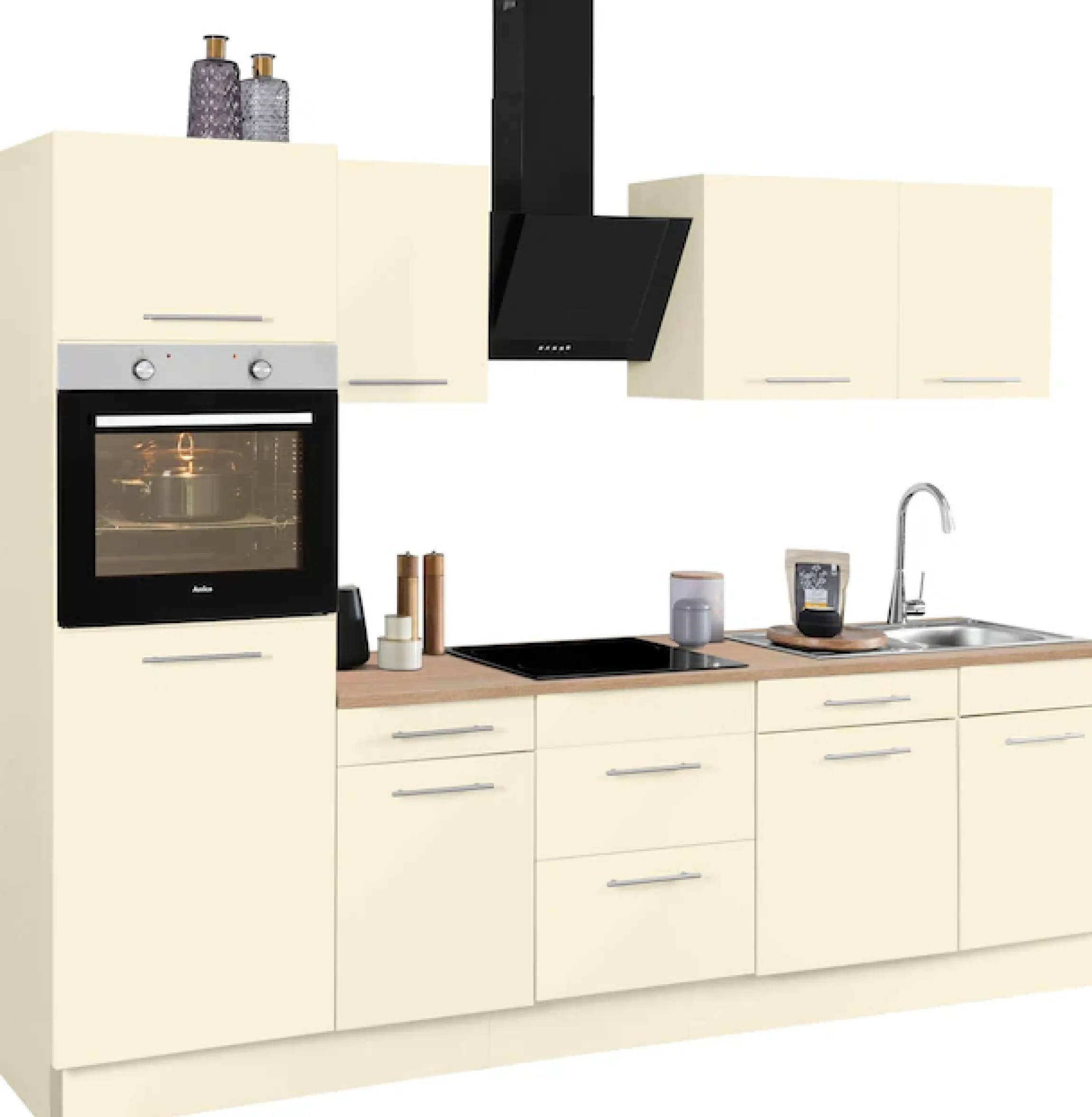 wiho Küchen Küchenzeile »Ela« Breite 280 cm, Soft-Close-Funktion, höhenverstellbare Füße
