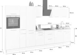 wiho Küchen Küchenzeile »Ela« Breite 360 cm, Soft-Close-Funktion, höhenverstellbare Füße