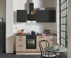wiho Küchen Küchenzeile »Fortyfive, Breite 180 cm,« Soft-Close-Funktion in Schubkästen & Auszügen, höhenverstellbare Füße