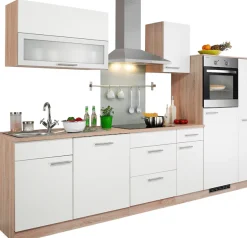 wiho Küchen Küchenzeile »Montana« mit E-Geräten, Breite 300 cm