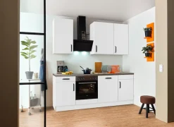 wiho Küchen Küchenzeile »"Simi", wahlweise mit E-Geräten, mit verstellbaren Füßen« Soft-Close-Funktion in Schubkästen und Auszügen, Breite 220 cm