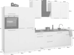 wiho Küchen Küchenzeile »Unna« mit E-Geräten, Breite 360 cm