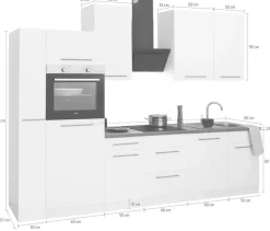 wiho Küchen Küchenzeile »Unna« ohne E-Geräte, Breite 310 cm