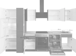 wiho Küchen Küchenzeile »Unna« ohne E-Geräte, Breite 310 cm