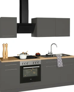 wiho Küchen Küchenzeile »Unna« ohne E-Geräte, Breite 220 cm