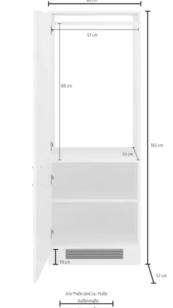 wiho Küchen Kühlumbauschrank »Flexi2«