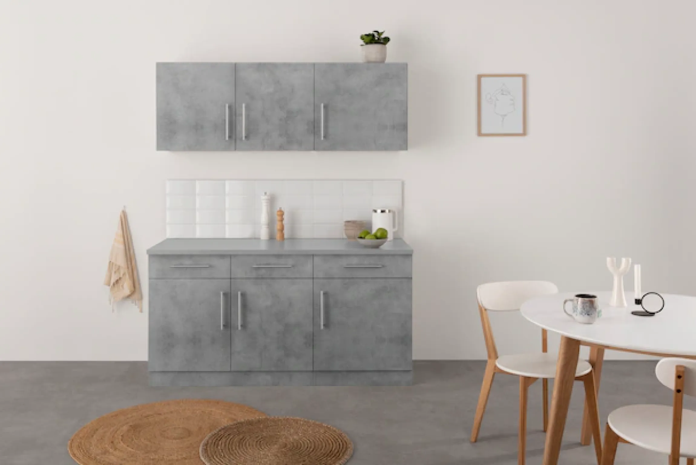wiho Küchen Pantryküche »"Cali"« ohne E-Geräte, Breite 160 cm