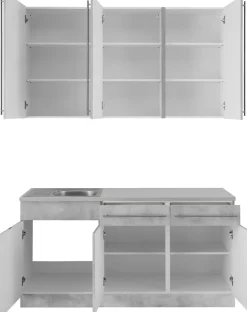 wiho Küchen Pantryküche »Chicago« ohne E-Geräte, Breite 160 cm