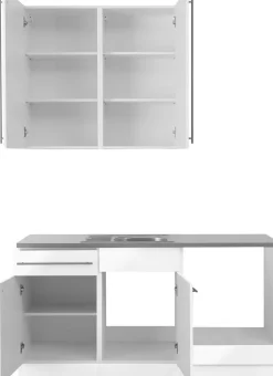wiho Küchen Pantryküche »Chicago« wahlweise mit E-Geräten, Breite 160 cm