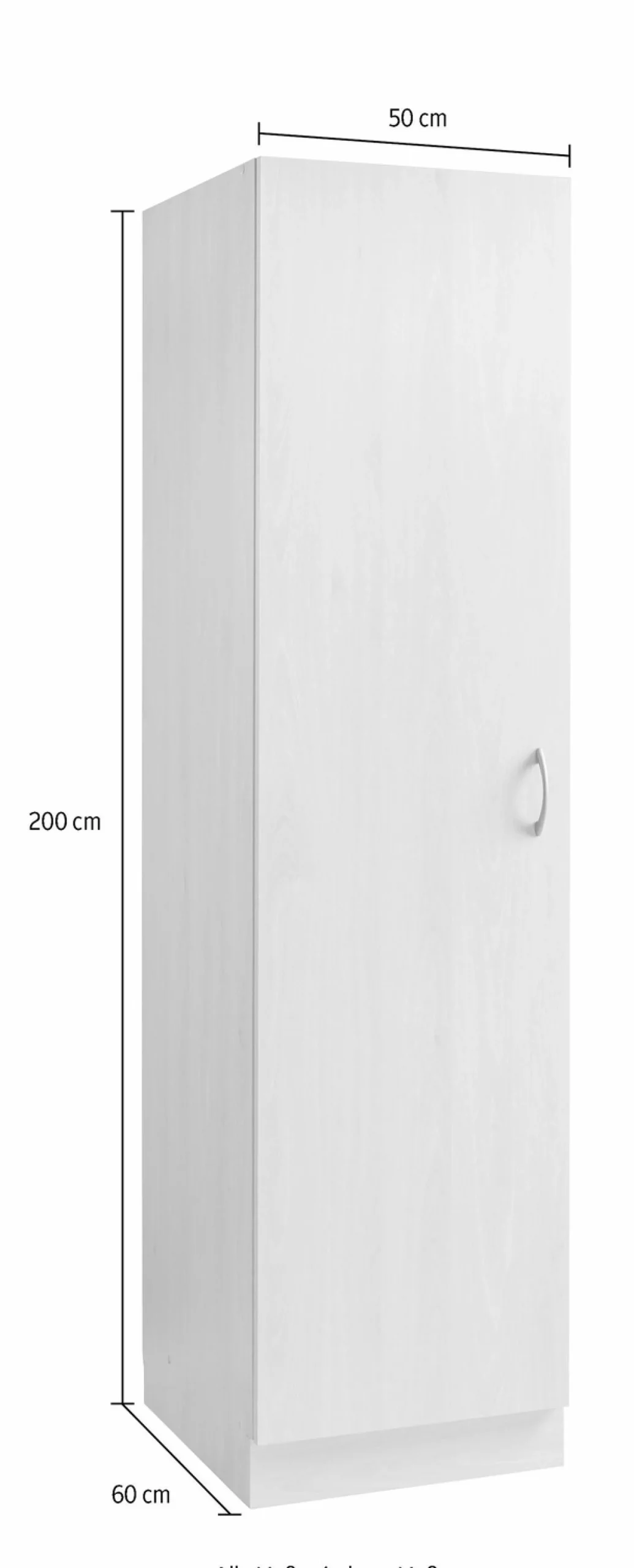 wiho Küchen Seitenschrank »Kiel« 50 cm breit, Höhe 200 cm