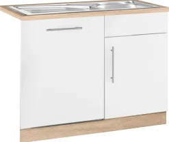 wiho Küchen Spülenschrank »Cali« 110 cm breit, inkl. Tür/Sockel für Geschirrspüler