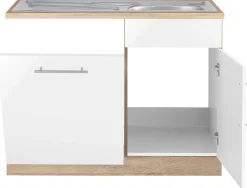wiho Küchen Spülenschrank »Cali« 110 cm breit, inkl. Tür/Sockel für Geschirrspüler