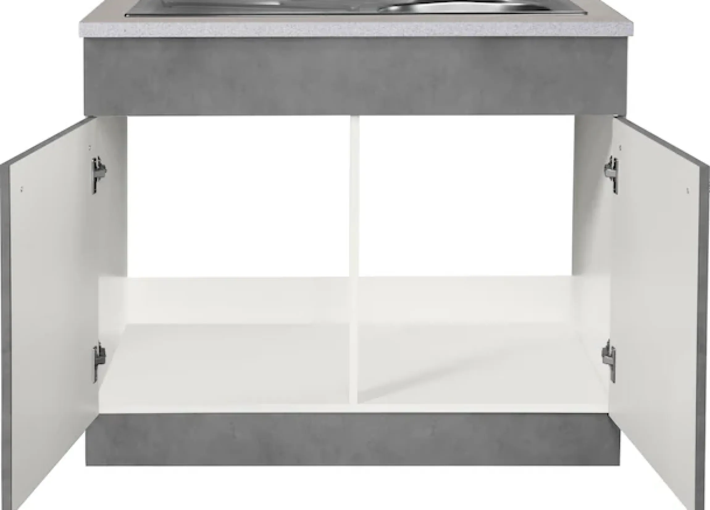 wiho Küchen Spülenschrank »Chicago« 100 cm breit, inkl. Einbauspüle aus Edelstahl