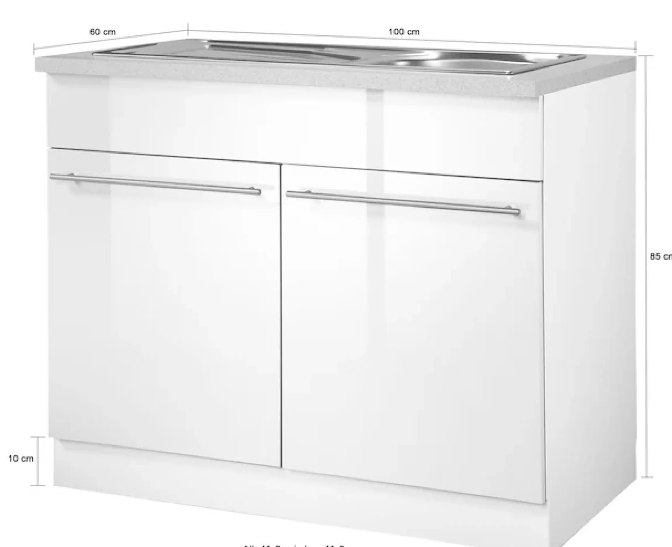 wiho Küchen Spülenschrank »Chicago« 100 cm breit, inkl. Einbauspüle aus Edelstahl