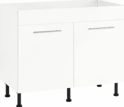 wiho Küchen Spülenschrank »Ela« Breite 100 cm, höhenverstellbare Füße