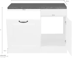 wiho Küchen Spülenschrank »Erla« 110 cm breit, inkl. Tür/Sockel für Geschirrspüler
