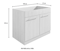 wiho Küchen Spülenschrank »Filo« 100 cm breit, ohne Arbeitsplatte