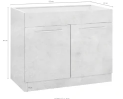wiho Küchen Spülenschrank »Flexi2« Breite 100 cm