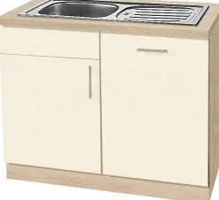 wiho Küchen Spülenschrank »Kiel« 110 cm breit, inkl. Tür/Griff/Sockel für Geschirrspüler