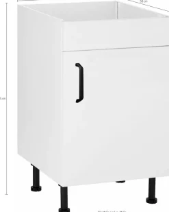 wiho Küchen Spülenschrank »Simi« 50 cm breit, mit verstellbaren Füßen, ohne Arbeitsplatte
