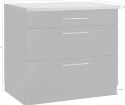 wiho Küchen Unterschrank »Cali« 90 cm breit, mit 2 großen Auszügen