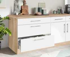 wiho Küchen Unterschrank »Cali« 90 cm breit, mit 2 großen Auszügen ohne Arbeitsplatte