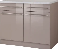 wiho Küchen Unterschrank »Chicago« 100 cm breit, 2 Schubkästen und 2 Türen, für viel Stauraum