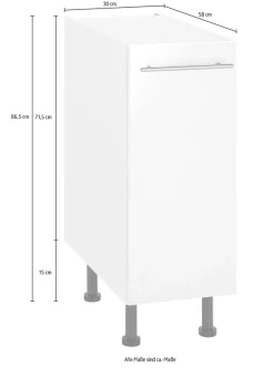 wiho Küchen Unterschrank »Ela« Breite 30 cm, Auszug mit cleverer Inneneinteilung