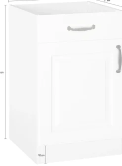 wiho Küchen Unterschrank »Erla« 50 cm breit mit Kassettenfront, ohne Arbeitsplatte