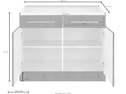 wiho Küchen Unterschrank »Flexi2« Breite 100 cm
