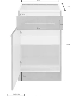 wiho Küchen Unterschrank »Flexi2« Breite 50 cm