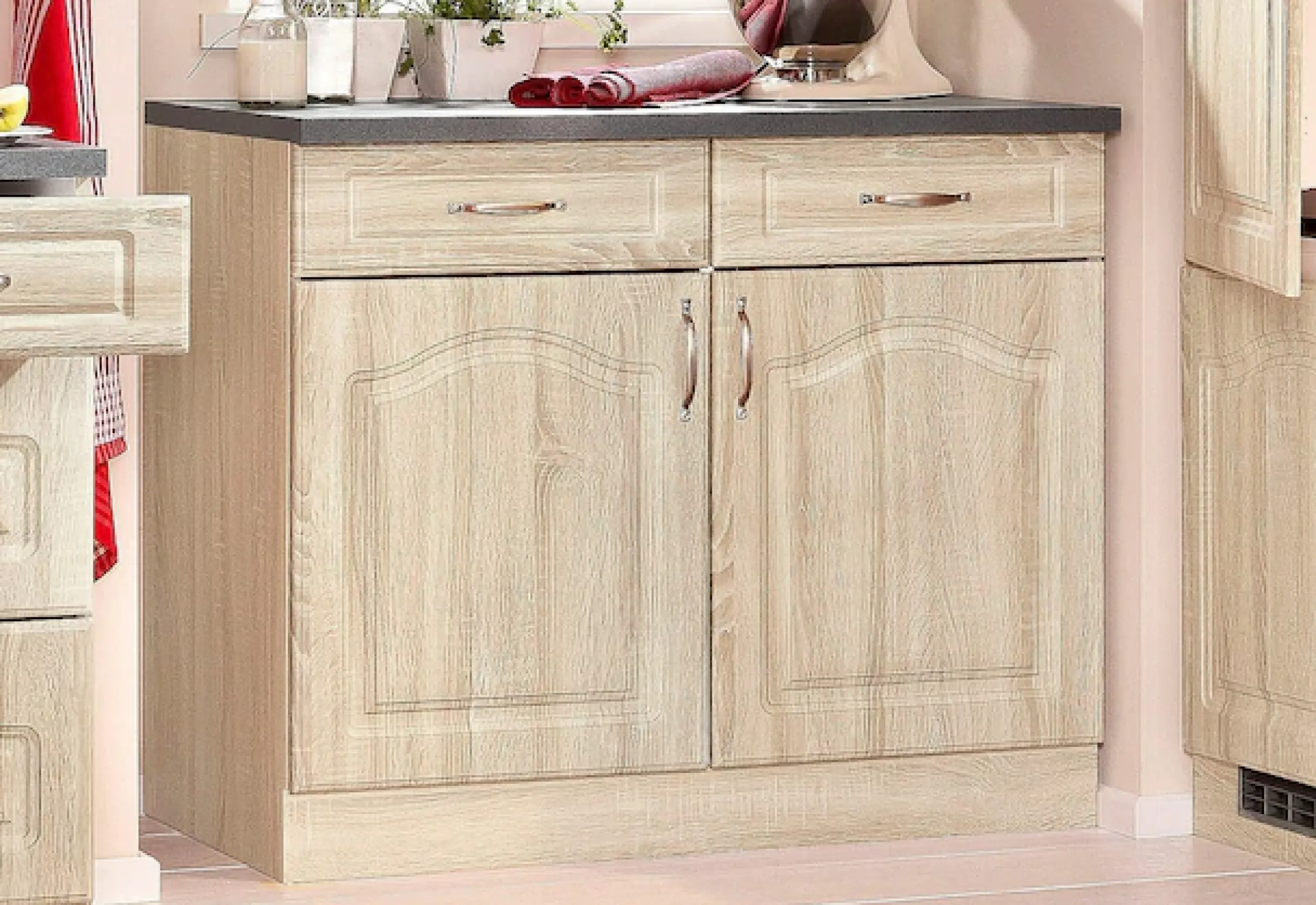 wiho Küchen Unterschrank »Linz« 100 cm breit, in Landhaus-Optik