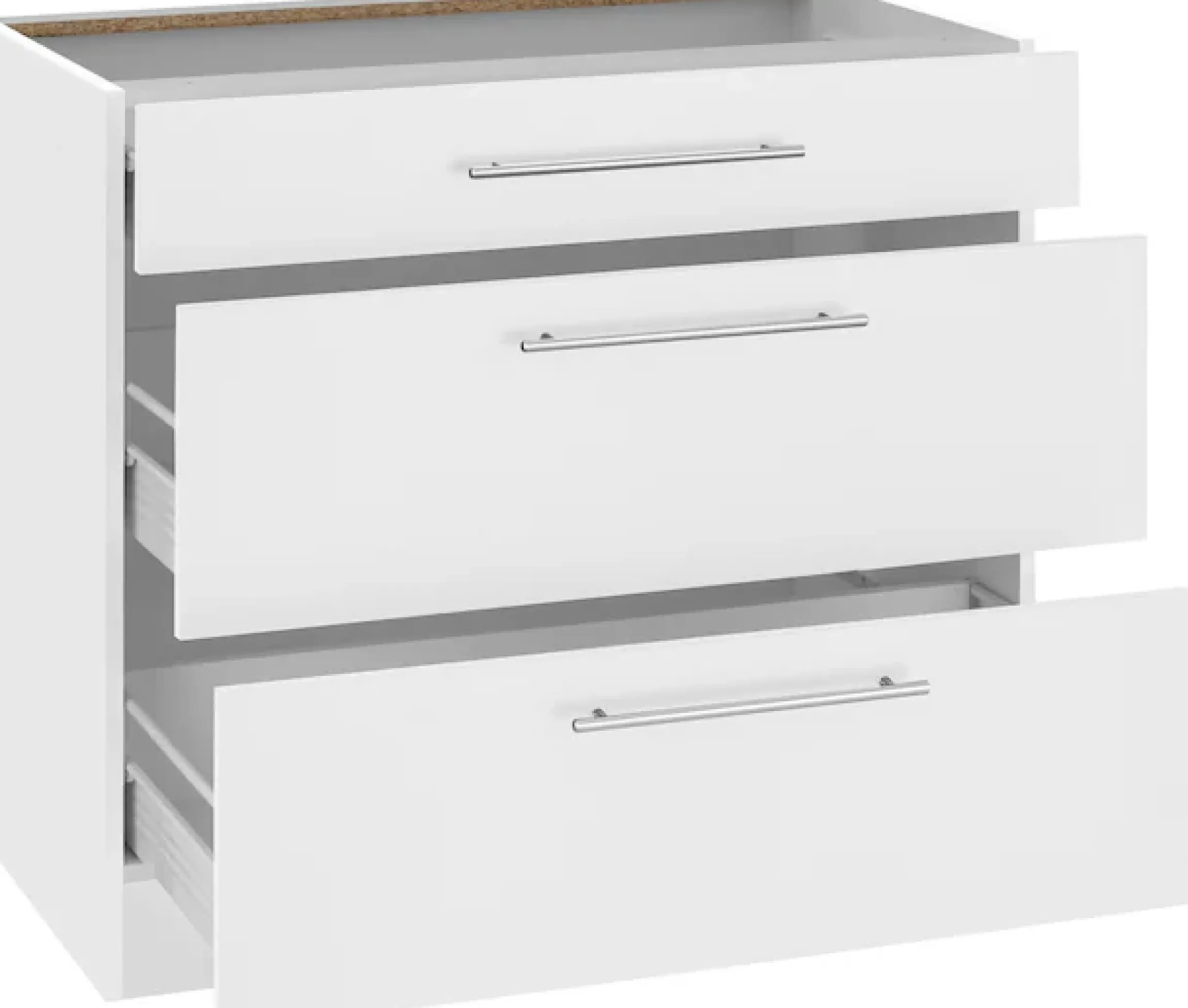 wiho Küchen Unterschrank »Unna« 90 cm breit, mit 2 großen Auszügen, ohne Arbeitsplatte
