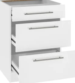 wiho Küchen Unterschrank »Unna« 50 cm breit, mit 2 großen Auszügen, ohne Arbeitsplatte