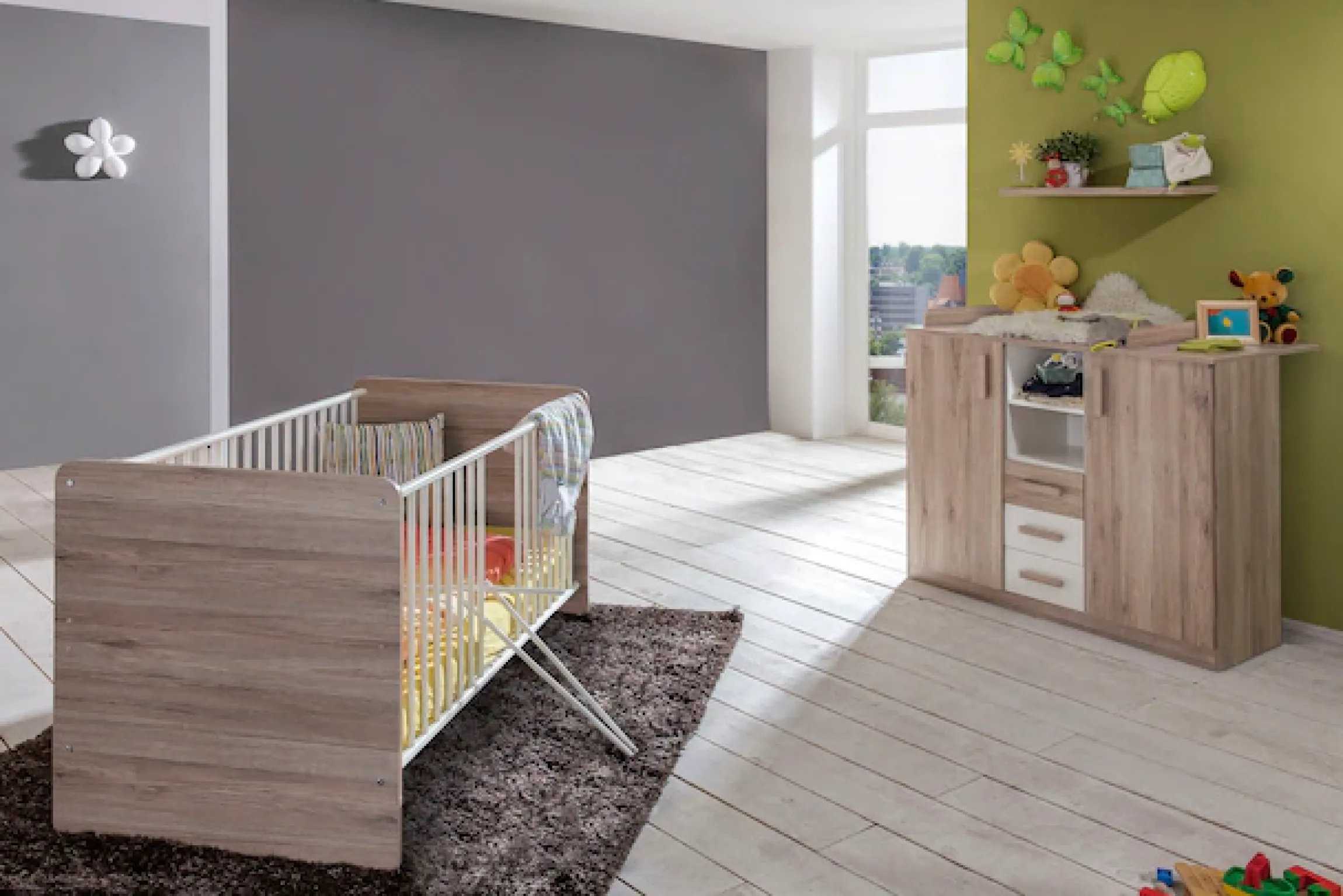 Wimex Babymöbel-Set »Bergamo« Spar-Set, 2 Stk. tlg. Bett + Wickelkommode