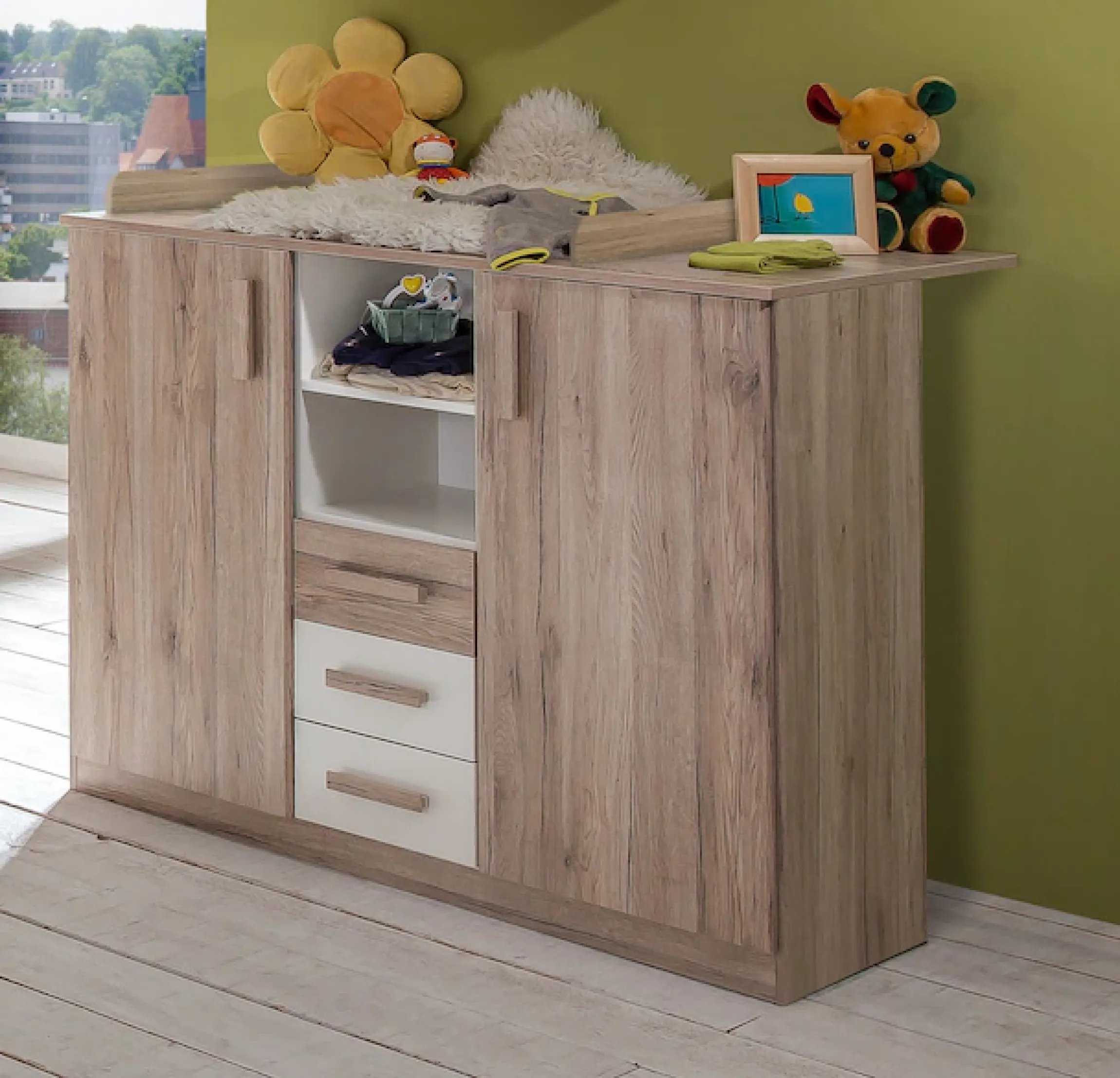 Wimex Babymöbel-Set »Bergamo« Spar-Set, 2 Stk. tlg. Bett + Wickelkommode