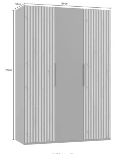 Wimex Drehtürenschrank »Andorra by fresh to go« Mit 3D-Leisten für Akustikpaneel-Optik
