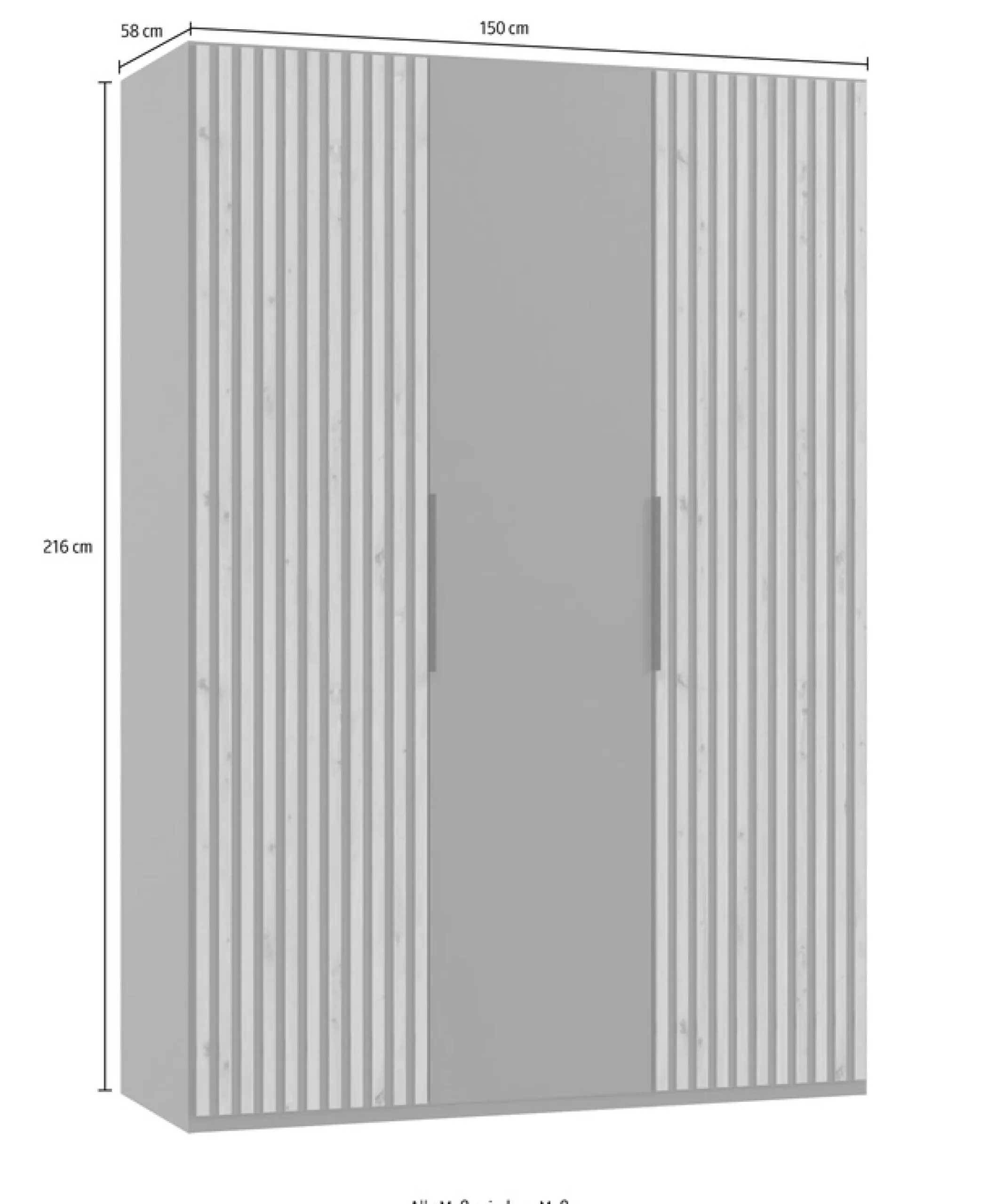 Wimex Drehtürenschrank »Andorra by fresh to go« Mit 3D-Leisten für Akustikpaneel-Optik