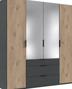 Wimex Drehtürenschrank »Burgos by fresh to go« mit extra großen Schubladen, mit Spiegeltüren