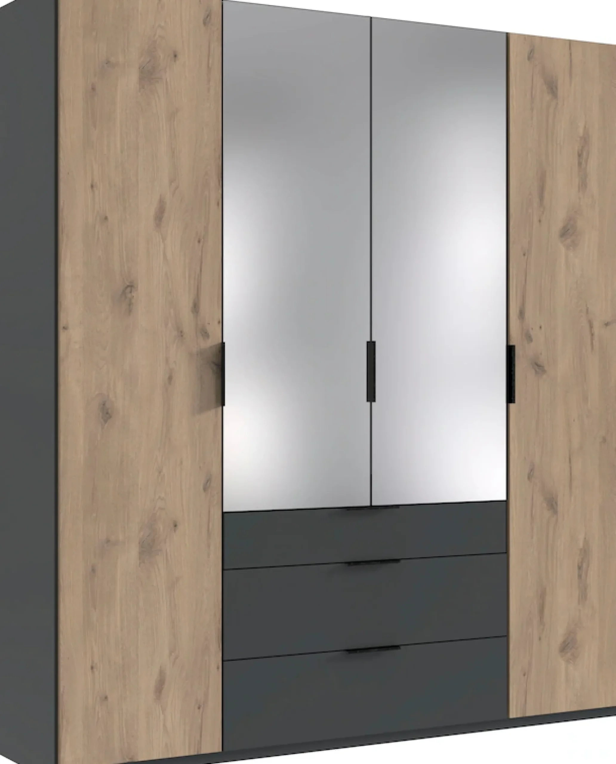 Wimex Drehtürenschrank »Burgos by fresh to go« mit extra großen Schubladen, mit Spiegeltüren