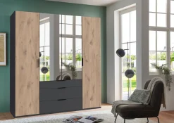 Wimex Drehtürenschrank »Burgos by fresh to go« mit extra großen Schubladen, mit Spiegeltüren