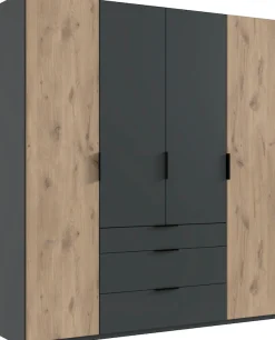 Wimex Drehtürenschrank »Burgos by fresh to go« mit extra großen Schubladen
