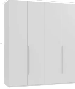 Wimex Drehtürenschrank »Kleiderschrank London, in den Breiten 180cm, 225cm oder 270cm« mit verschiedenen Griffen in goldfarben, silberfarben oder schwarz,wahlweise mit Basic- oder Premium-Ausstattung erhältlich