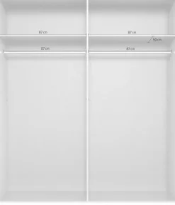 Wimex Drehtürenschrank »Kleiderschrank London, in den Breiten 180cm, 225cm oder 270cm« mit verschiedenen Griffen in goldfarben, silberfarben oder schwarz,wahlweise mit Basic- oder Premium-Ausstattung erhältlich