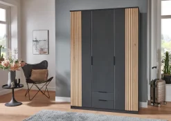 Wimex Drehtürenschrank »Lübeck« Akustiklamellen Optik, ohne Spiegel, 135 oder 180cm breit