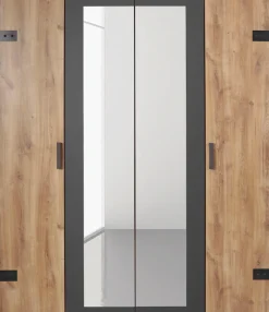 Wimex Drehtürenschrank »Malmö, Kleiderschrank mit Spiegel, Made in Germany« im Industrial Look, 180 oder 225cm breit