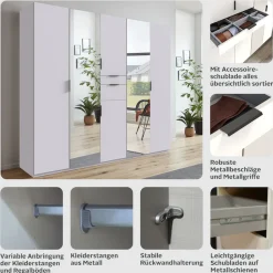 Wimex Drehtürenschrank »Moldau Kleiderschrank mit Spiegel Schlafzimmerschrank«