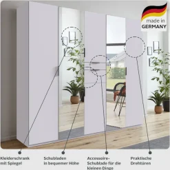 Wimex Drehtürenschrank »Moldau Kleiderschrank mit Spiegel Schlafzimmerschrank«