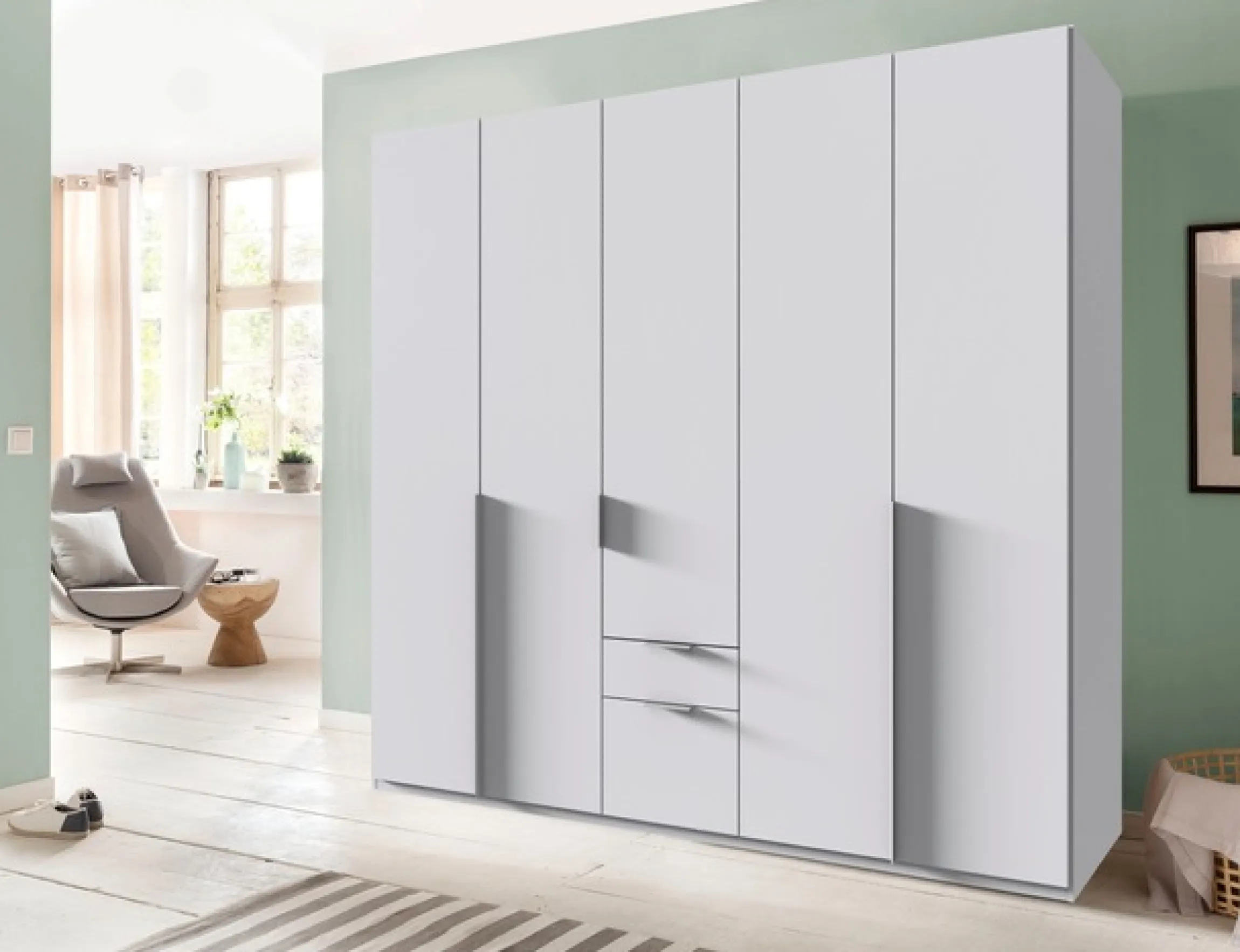 Wimex Drehtürenschrank »Mugano« mit langen oder kurzen Griffen aus Metall,in vielen Breiten, 208 oder 236 cm hoch, Made in Germany